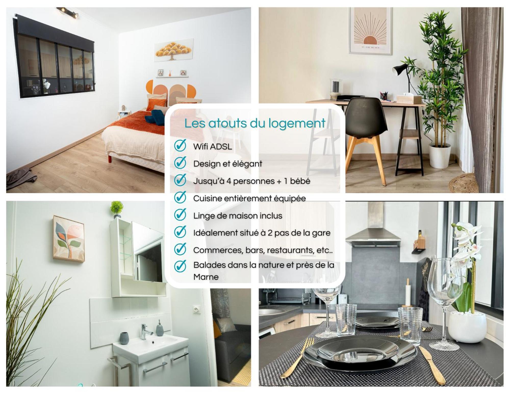 Le Cocon Douillet - 5" De La Gare - Wifi - Acces Direct Paris & Disneyland La Ferte-sous-Jouarre Luaran gambar